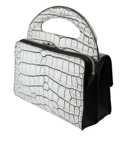 Balenciaga Metallic Silver Alligator Leather Mini Bag Balenciaga