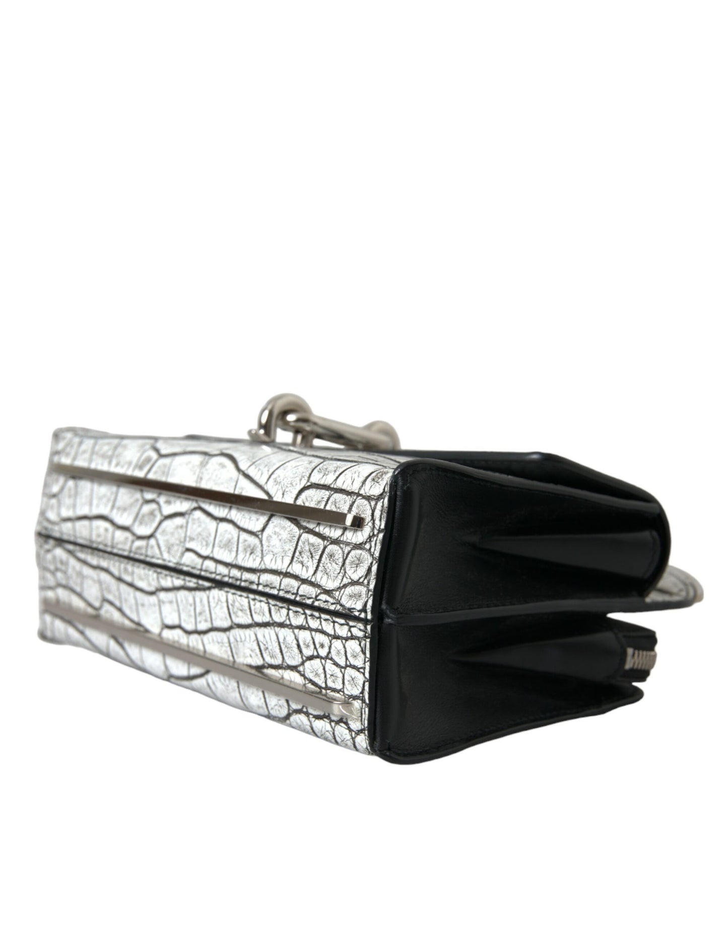 Balenciaga Metallic Silver Alligator Leather Mini Bag Balenciaga