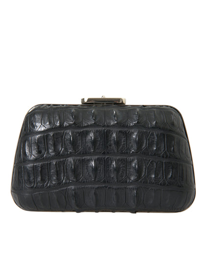 Balenciaga Elegant Crocodile Leather Evening Clutch Balenciaga