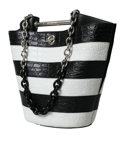 Balenciaga Chic Crocodile Leather Maxi Bucket Bag Balenciaga