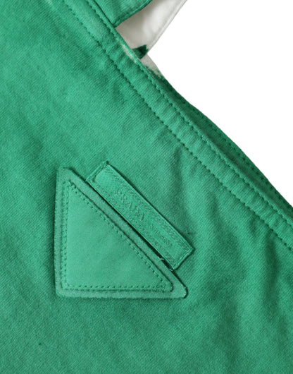 Prada Elegant Green Fabric Tote Bag Prada