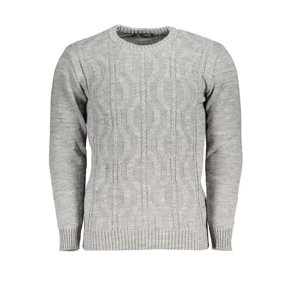 U.S. Grand Polo Gray Fabric Sweater U.S. Grand Polo