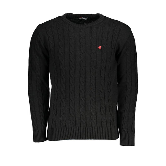 U.S. Grand Polo Black Fabric Sweater U.S. Grand Polo