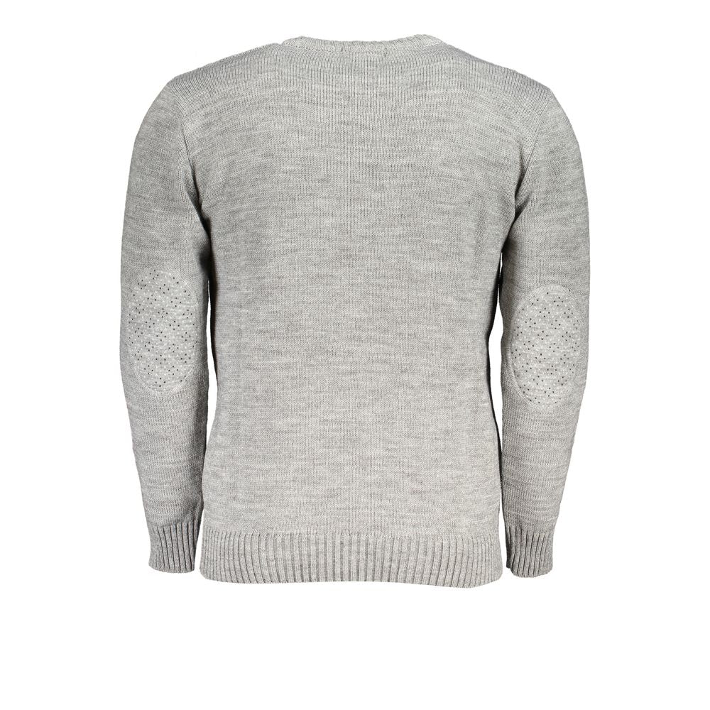 U.S. Grand Polo Gray Fabric Sweater U.S. Grand Polo