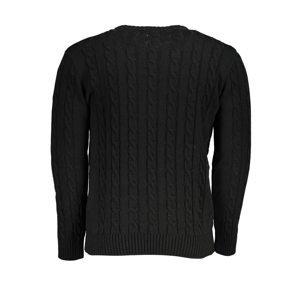 U.S. Grand Polo Black Fabric Sweater U.S. Grand Polo