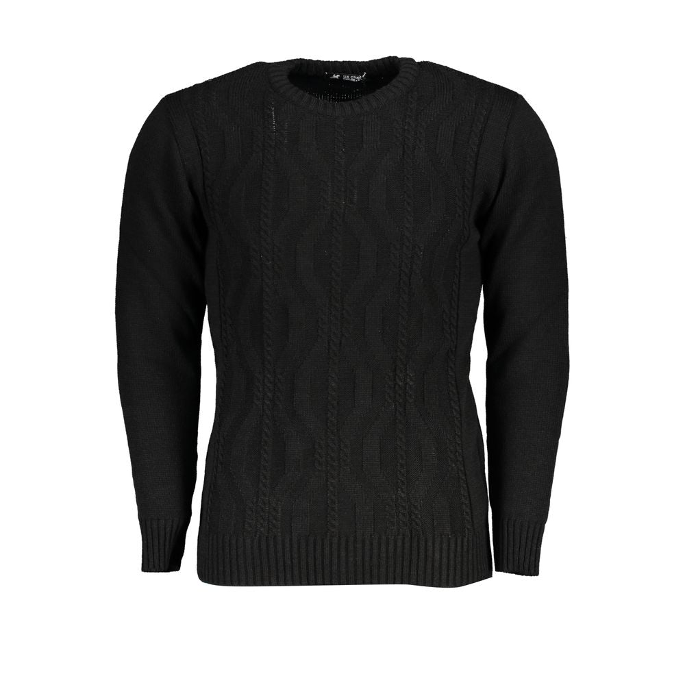 U.S. Grand Polo Black Fabric Sweater U.S. Grand Polo