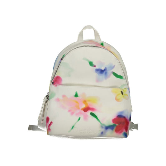 Desigual White Polyester Backpack Desigual