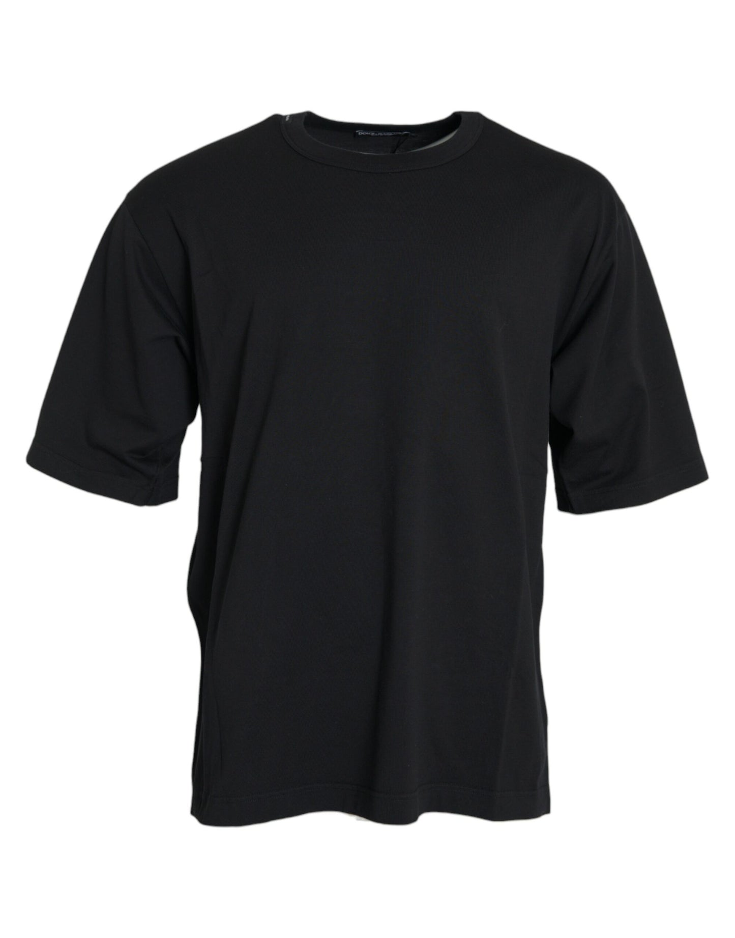 Dolce & Gabbana Black Logo Embossed Crew Neck Short Sleeves T-shirt Dolce & Gabbana