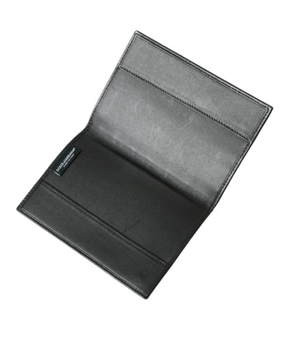 Dolce & Gabbana Black Exotic Skin Leather Long Bifold Passport Holder Dolce & Gabbana