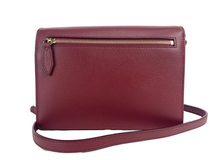 Burberry Macken Small Crimson House Check Leather Crossbody Bag Burberry