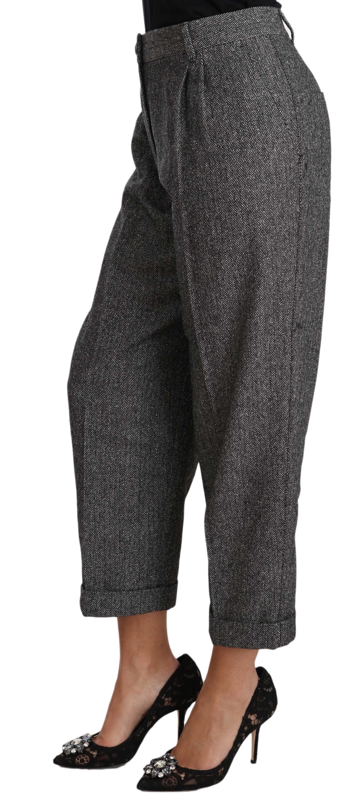 Dolce & Gabbana Elegant Gray Wool-Blend Trousers Dolce & Gabbana