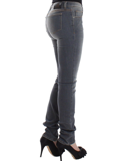 Ermanno Scervino Chic Gray Slim-Fit Skinny Jeans Ermanno Scervino