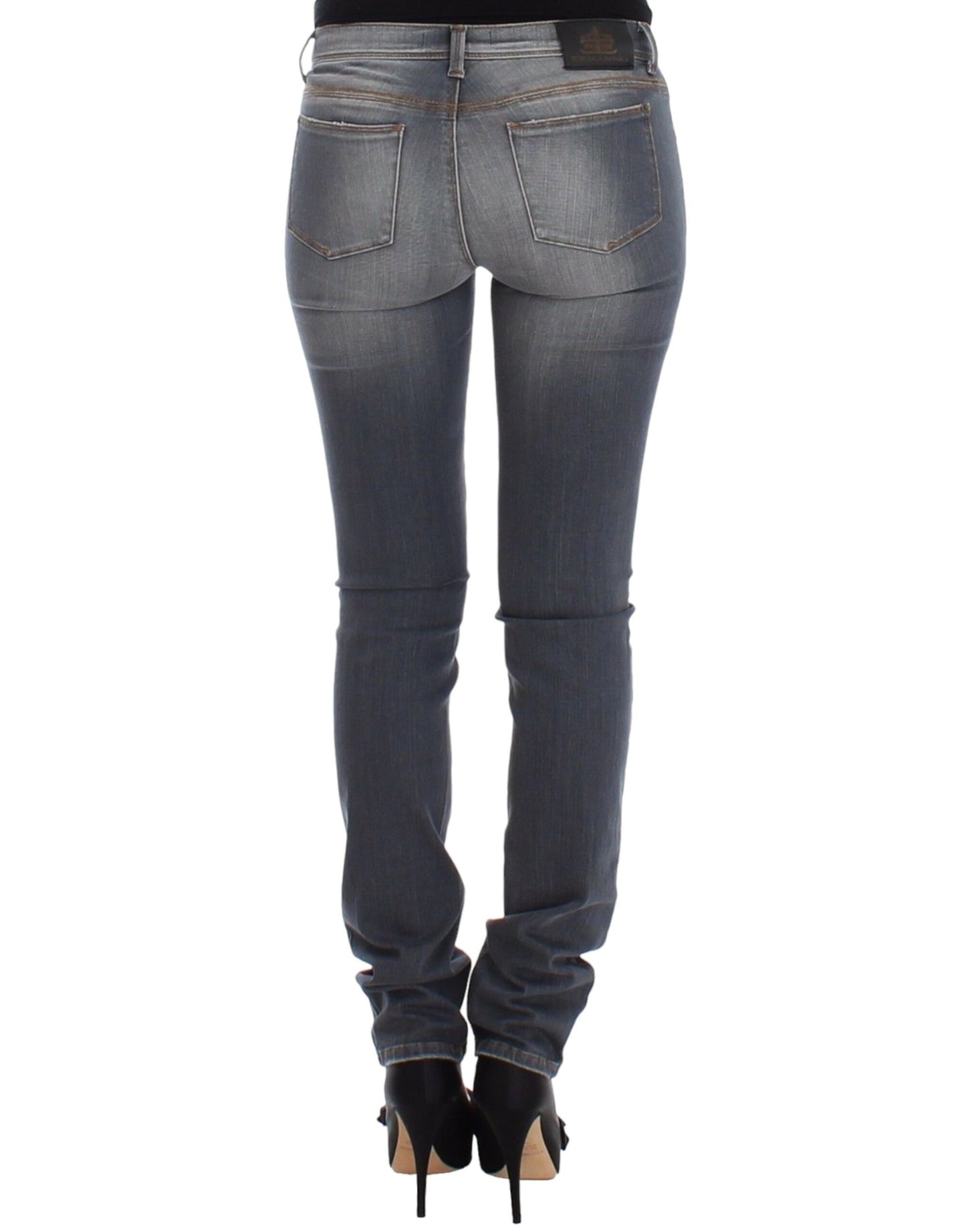 Ermanno Scervino Chic Gray Slim-Fit Skinny Jeans Ermanno Scervino