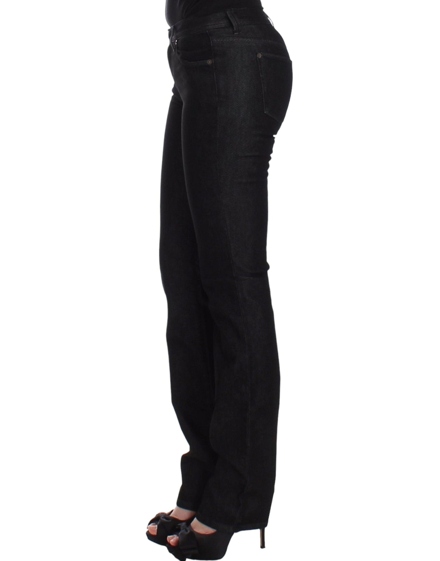 Ermanno Scervino Chic Black Slim Skinny Jeans Ermanno Scervino