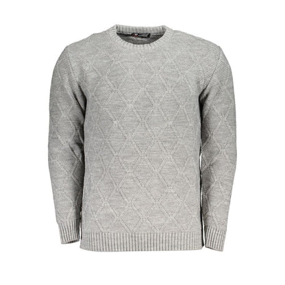 U.S. Grand Polo Gray Fabric Sweater U.S. Grand Polo