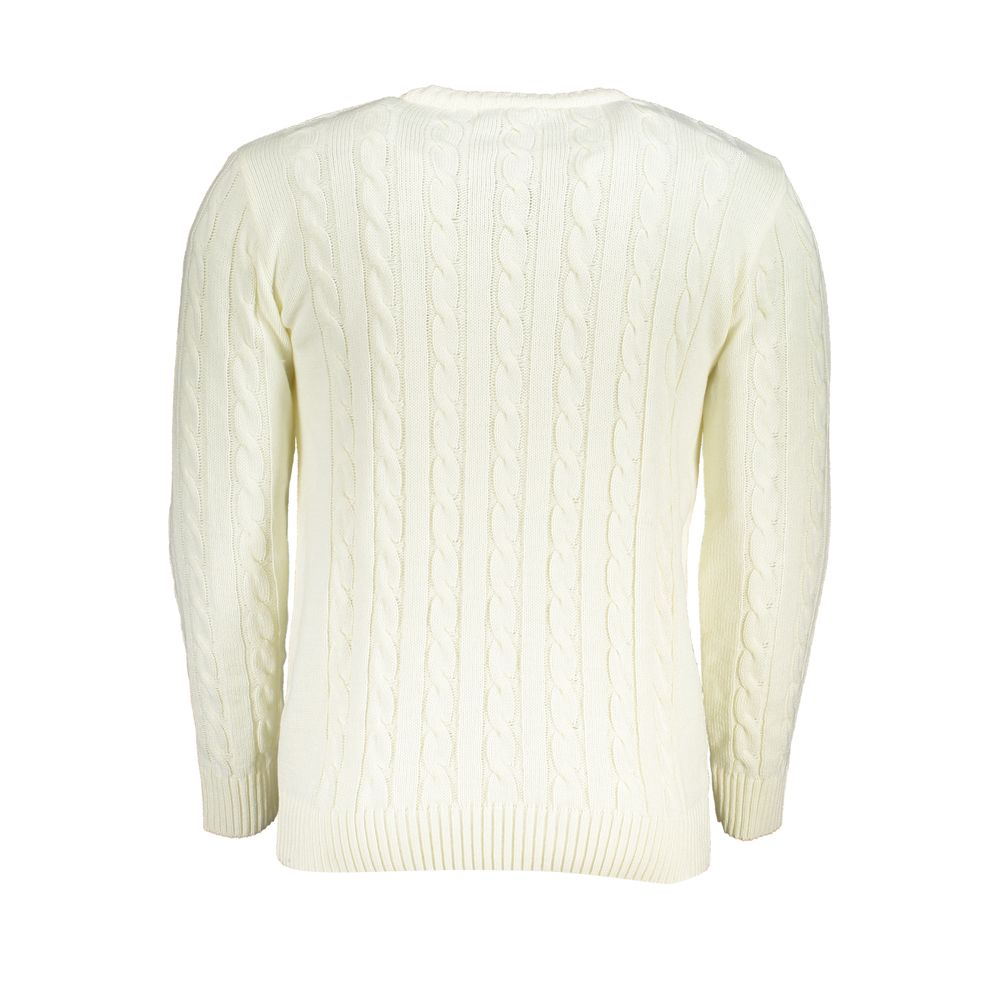 U.S. Grand Polo White Fabric Sweater U.S. Grand Polo