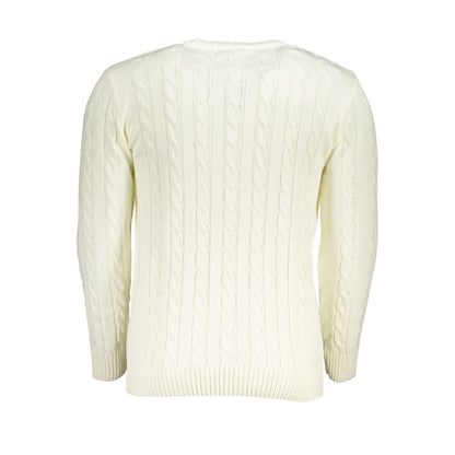 U.S. Grand Polo White Fabric Sweater U.S. Grand Polo