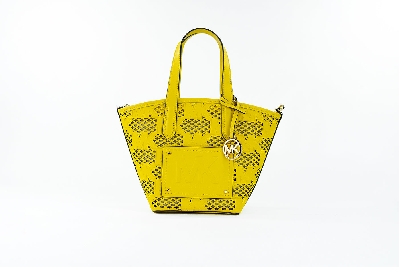 Michael Kors Kimber Small Daffodil Leather 2-in-1 Zip Tote Messenger Bag Purse Michael Kors