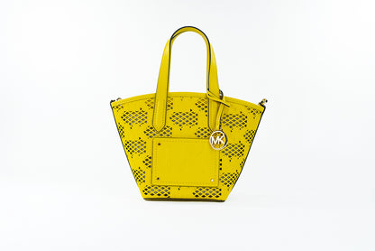 Michael Kors Kimber Small Daffodil Leather 2-in-1 Zip Tote Messenger Bag Purse Michael Kors