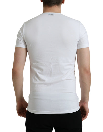 Dolce & Gabbana White Cotton Round Neck Crewneck Underwear T-shirt Dolce & Gabbana