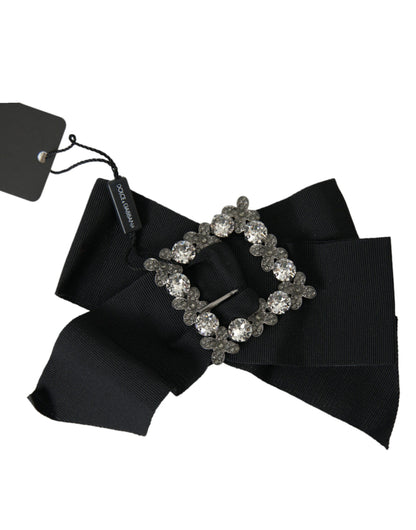 Dolce & Gabbana Black Swarovski Crystal Embellished Hair Clip Dolce & Gabbana