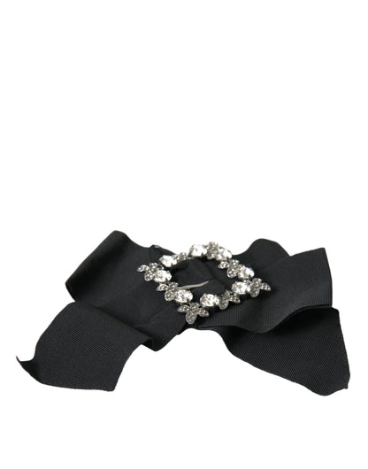 Dolce & Gabbana Black Swarovski Crystal Embellished Hair Clip Dolce & Gabbana