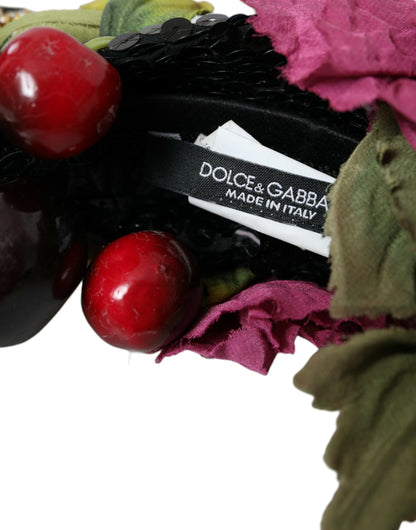 Dolce & Gabbana Red Watermelon Cherry Crystal Hairband Statement Diadem Dolce & Gabbana