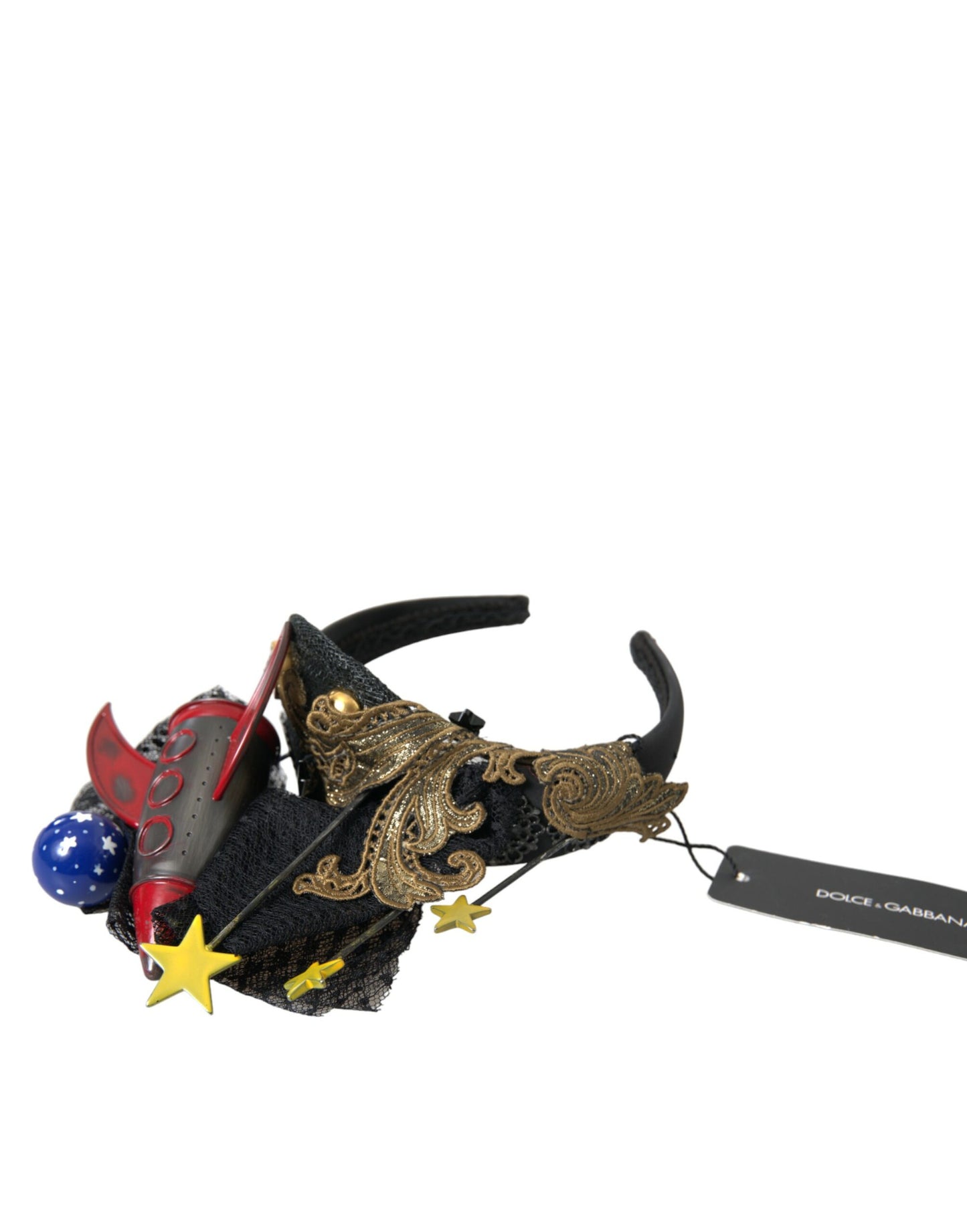 Dolce & Gabbana Multicolor Missile Rocket Crystal Stars Headband Diadem Dolce & Gabbana