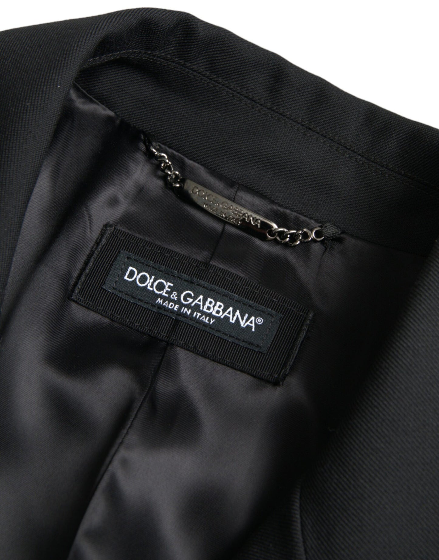 Dolce & Gabbana Black Double Breasted Trench Coat Jacket Dolce & Gabbana