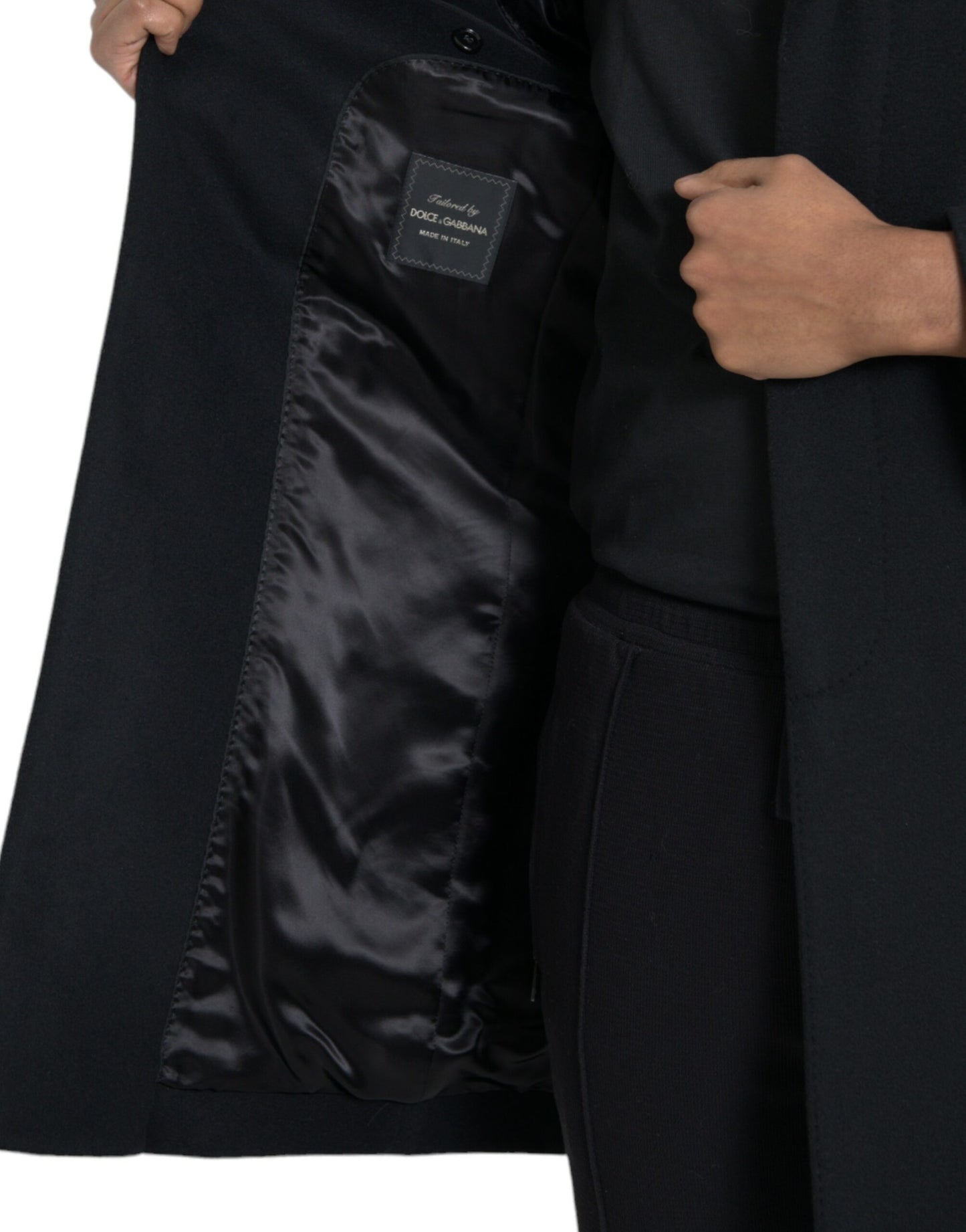 Dolce & Gabbana Black Single Breasted Trench Coat Jacket Dolce & Gabbana