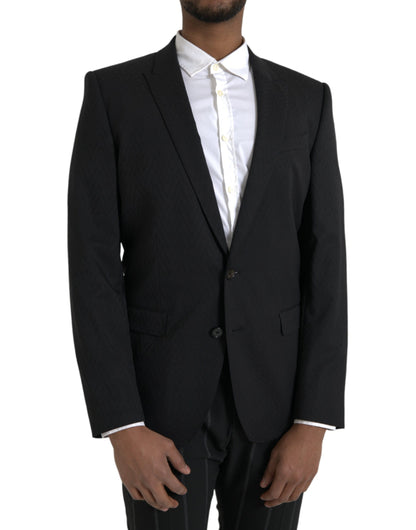 Dolce & Gabbana Black MARTINI Slim Fit Jacket Coat Blazer Dolce & Gabbana