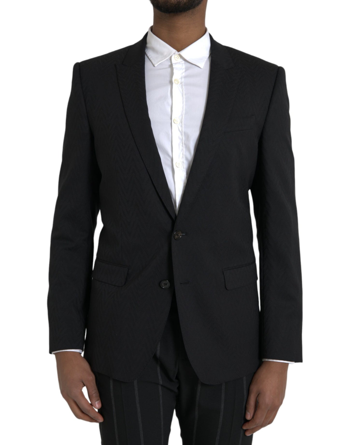 Dolce & Gabbana Black MARTINI Slim Fit Jacket Coat Blazer Dolce & Gabbana