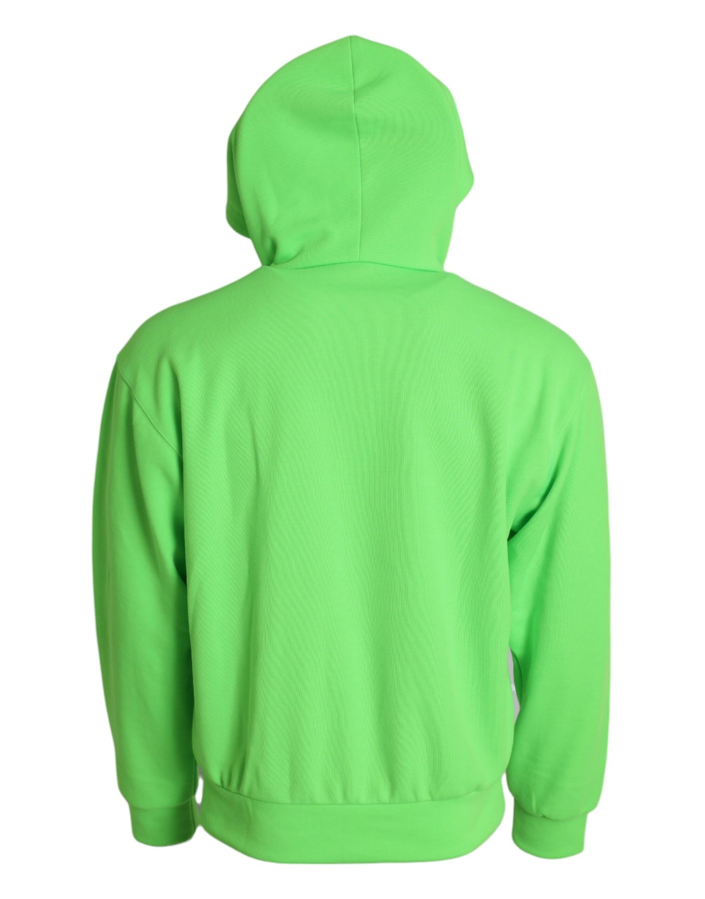 Dolce & Gabbana Neon Green Hooded Full Zip Top Sweater Dolce & Gabbana