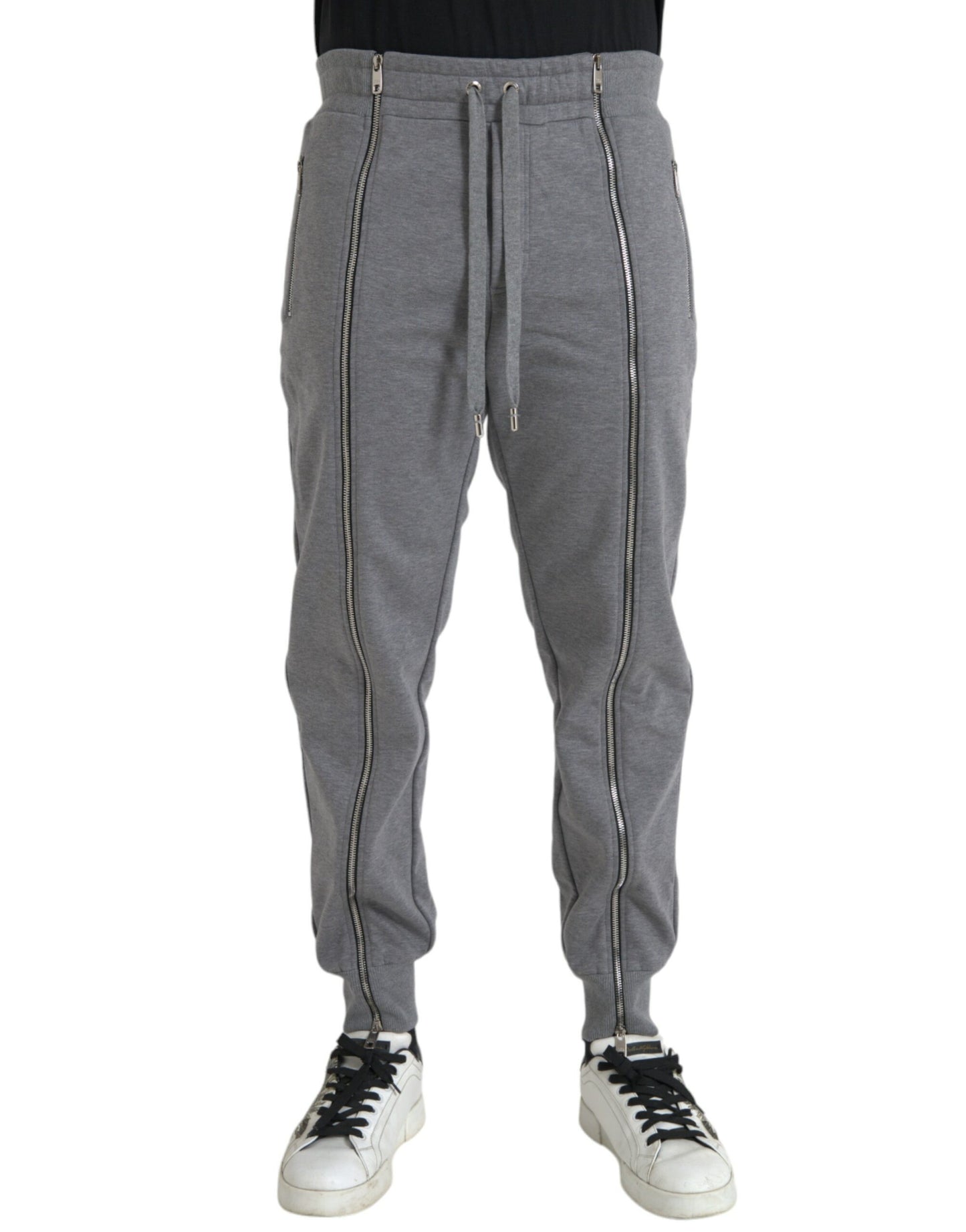 Dolce & Gabbana Gray Cotton Jogger Skinny Sweatpants Pants Dolce & Gabbana