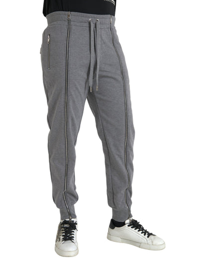 Dolce & Gabbana Gray Cotton Jogger Skinny Sweatpants Pants Dolce & Gabbana