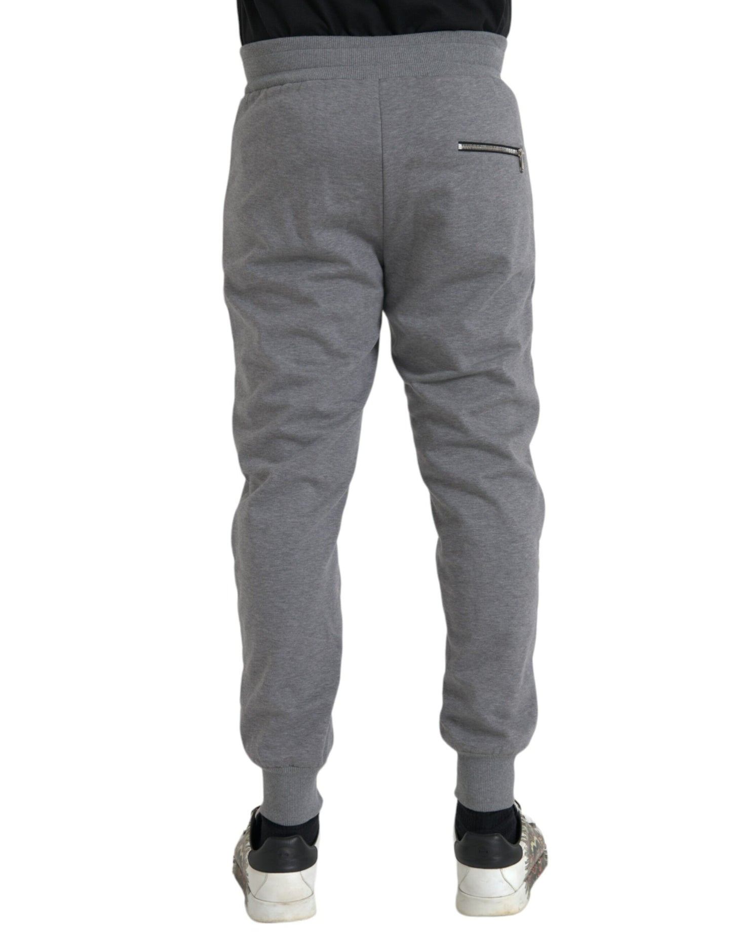 Dolce & Gabbana Gray Cotton Jogger Skinny Sweatpants Pants Dolce & Gabbana