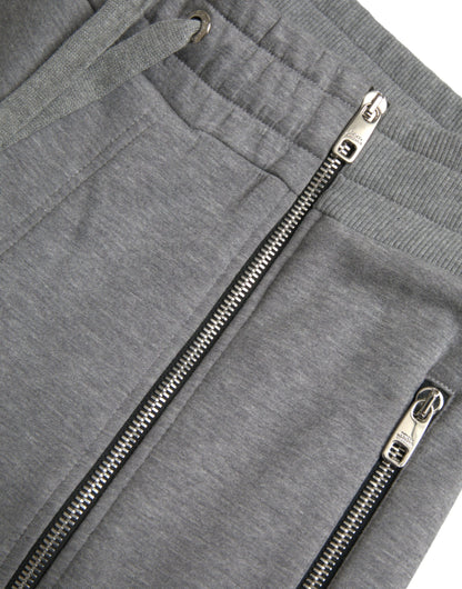 Dolce & Gabbana Gray Cotton Jogger Skinny Sweatpants Pants Dolce & Gabbana