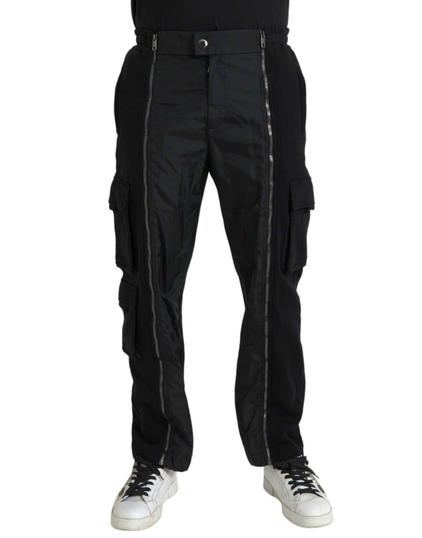 Dolce & Gabbana Black Cotton Blend Skinny Pants Dolce & Gabbana