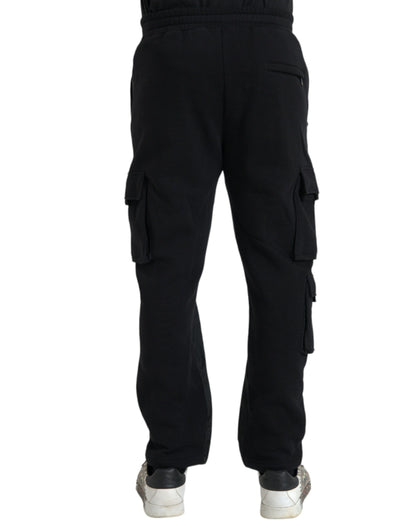 Dolce & Gabbana Black Cotton Blend Skinny Pants Dolce & Gabbana