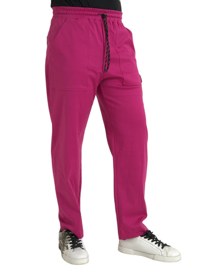 Dolce & Gabbana Pink Logo Cargo Cotton Jogger Sweatpants Pants Dolce & Gabbana