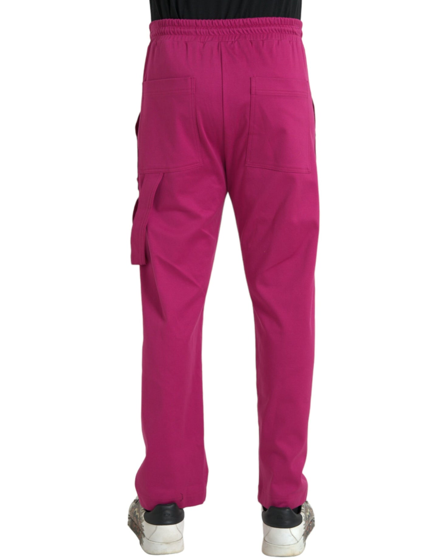 Dolce & Gabbana Pink Logo Cargo Cotton Jogger Sweatpants Pants Dolce & Gabbana