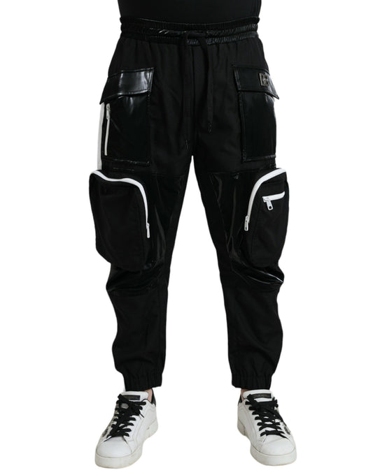 Dolce & Gabbana Black Nylon Cargo Jogger Men Sweatpants Pants Dolce & Gabbana