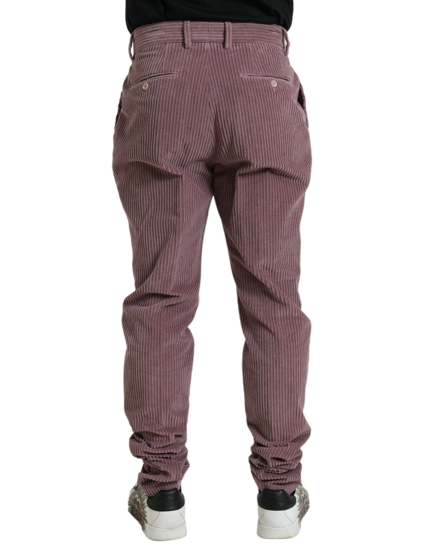 Dolce & Gabbana Purple Corduroy Cotton Stretch Skinny Pants Dolce & Gabbana