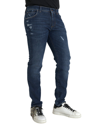 Dolce & Gabbana Blue Slim Fit Cotton Skinny Men Denim Jeans Dolce & Gabbana