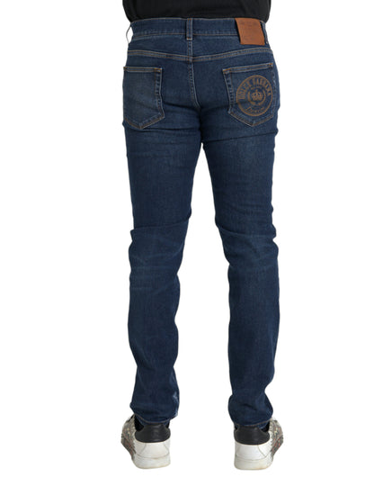 Dolce & Gabbana Blue Slim Fit Cotton Skinny Men Denim Jeans Dolce & Gabbana