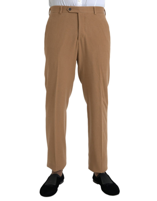 Prada Beige Cashmere Men Straight Fit Dress Pants Prada