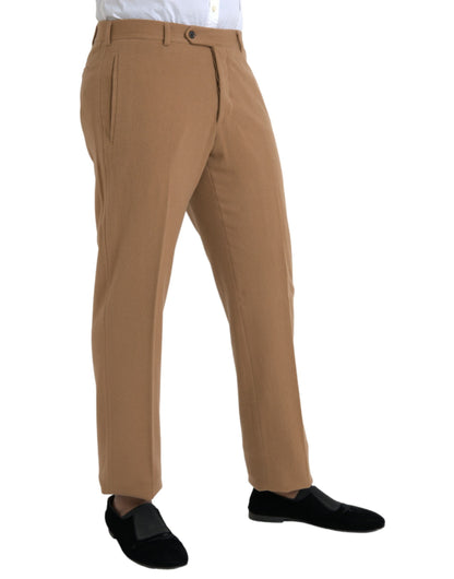 Prada Beige Cashmere Men Straight Fit Dress Pants Prada