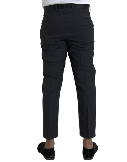 Dolce & Gabbana Blue Wool Men Skinny Dress Pants Dolce & Gabbana