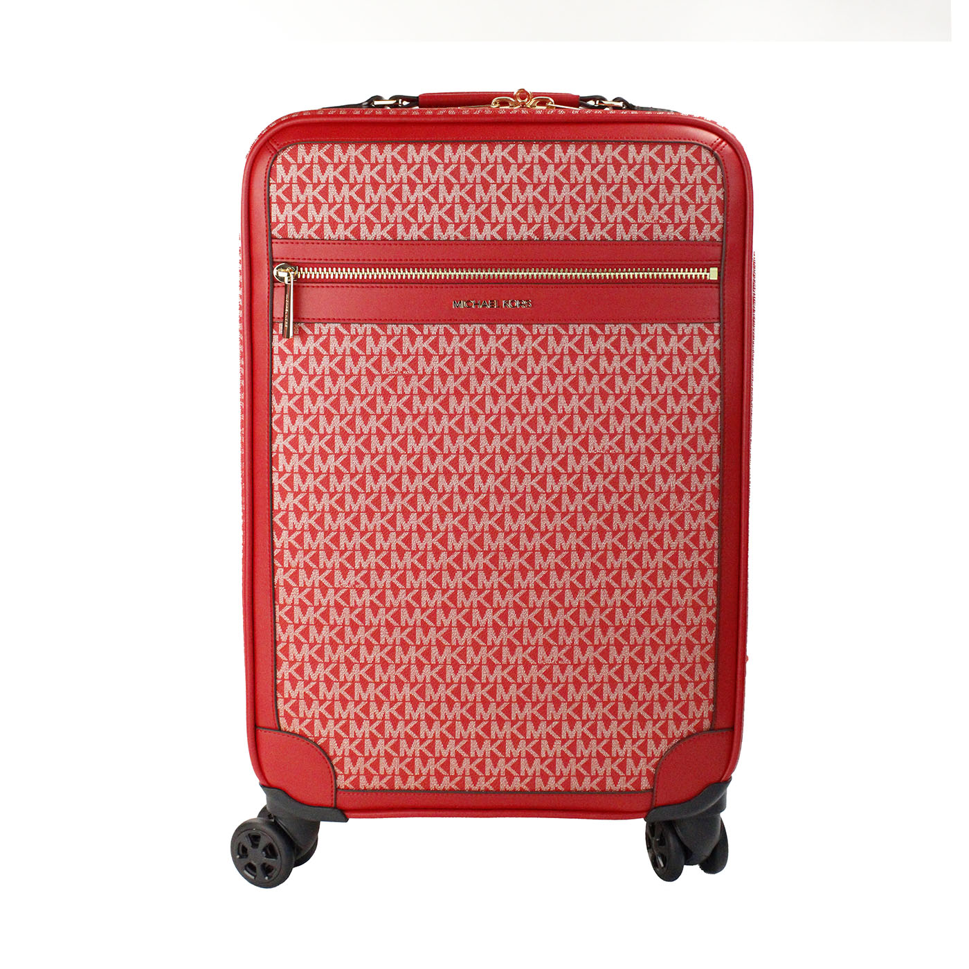 Michael Kors Travel Small Red Signature Trolley Rolling Suitcase Carry On Bag Michael Kors