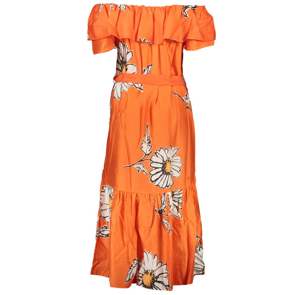 Desigual Orange Cotton Dress Desigual